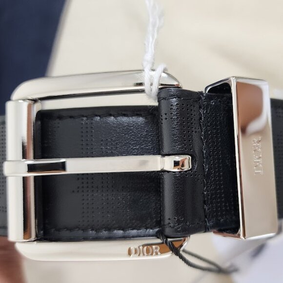 Christian Dior Oblique Galaxy Leather Belt. Size 85. Full Set. Retail $730 main image 5